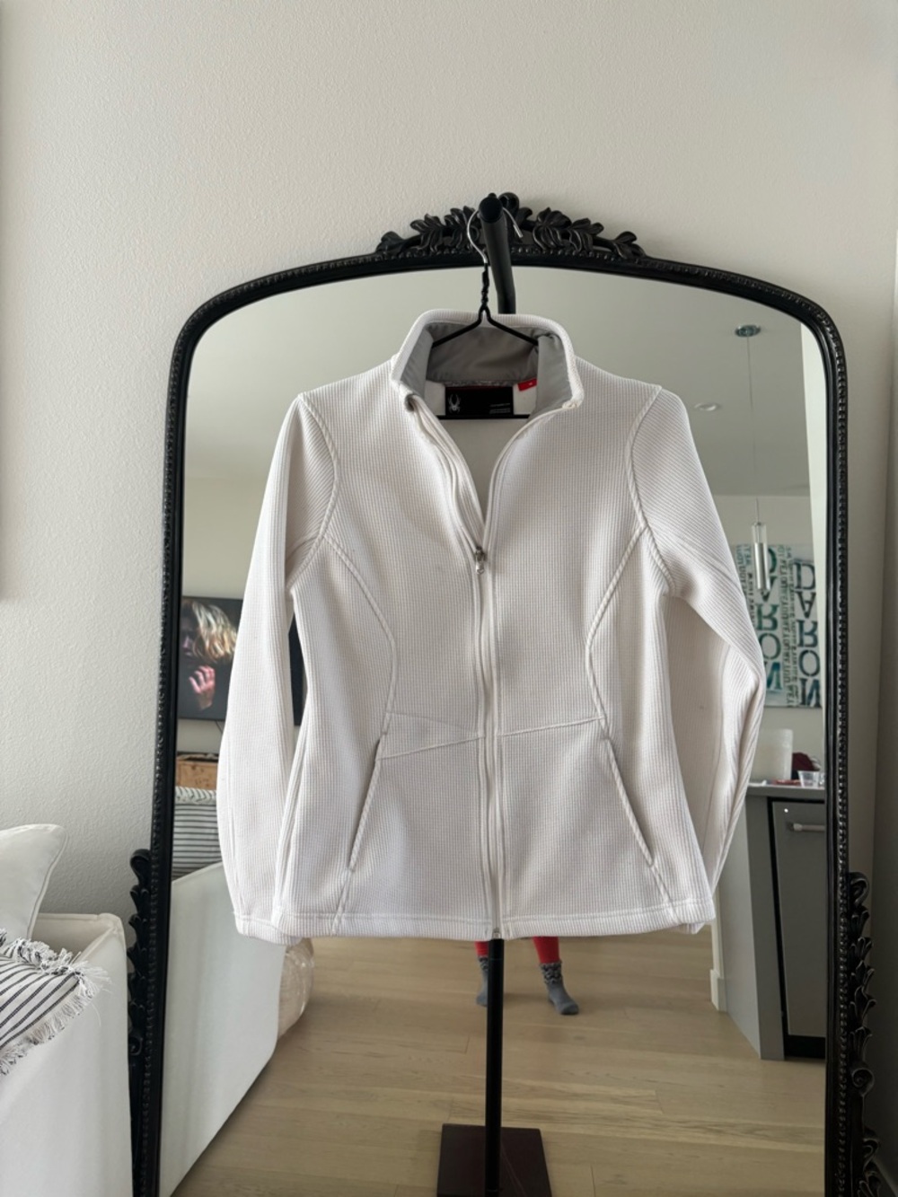 Spyder Women's White Full-Zip Utility Jacket with Stand Collar